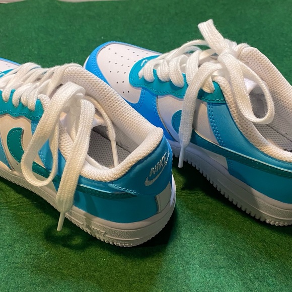 NIKE AIR FORCE 1 LOW TOP - NEW Custom Painted ~Size 1.5Y - Picture 7 of 11